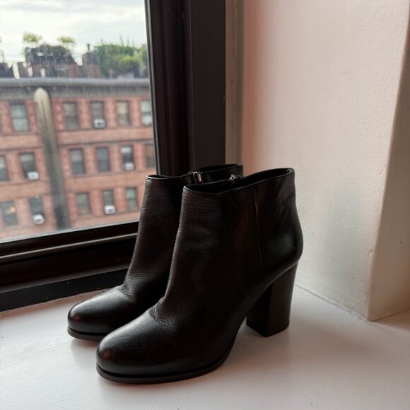 Prada - Leather Ankle Boots - Picture 1 of 7
